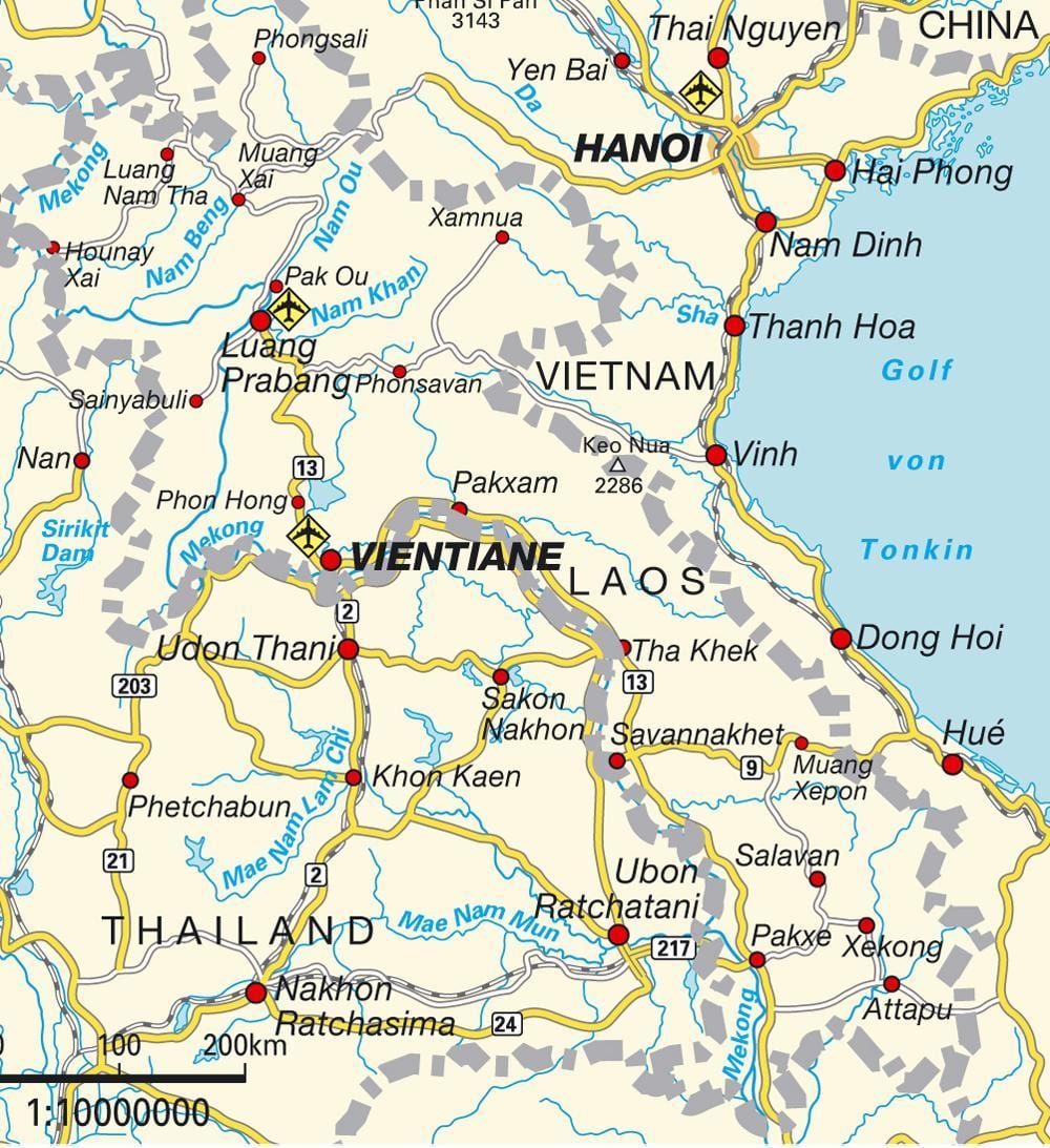 hava Laos xəritədə