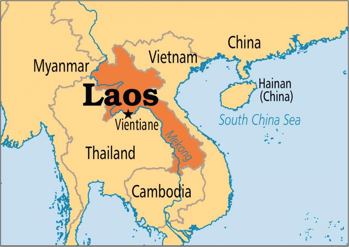 ölkə Laos dünya xəritəsində