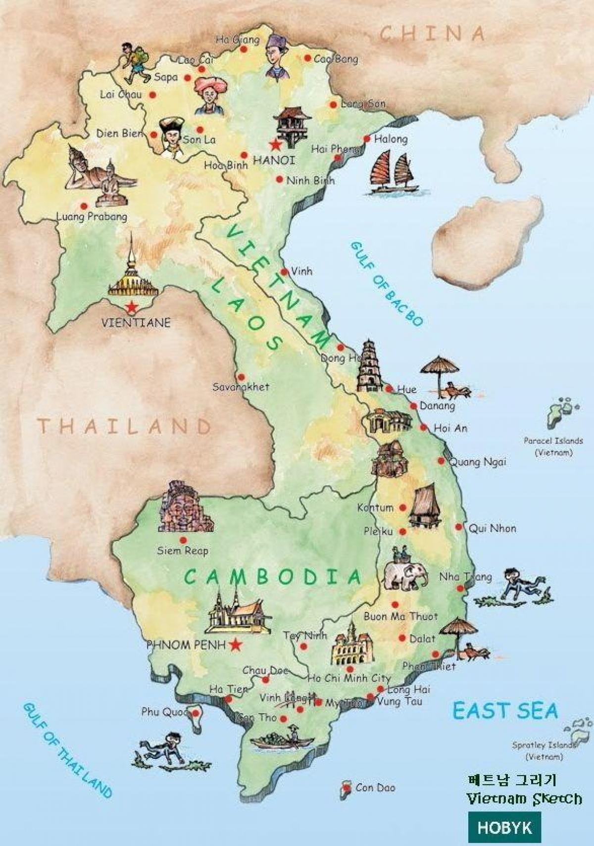 Laos yerləri xəritədə