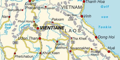 Hava Laos xəritədə