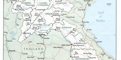 Laos kartı ilə şəhərləri