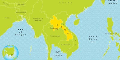 Yeri Laos dünya xəritəsində