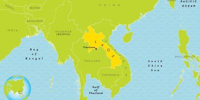 Yeri Laos dünya xəritəsində