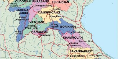 Siyasi xəritə Laos